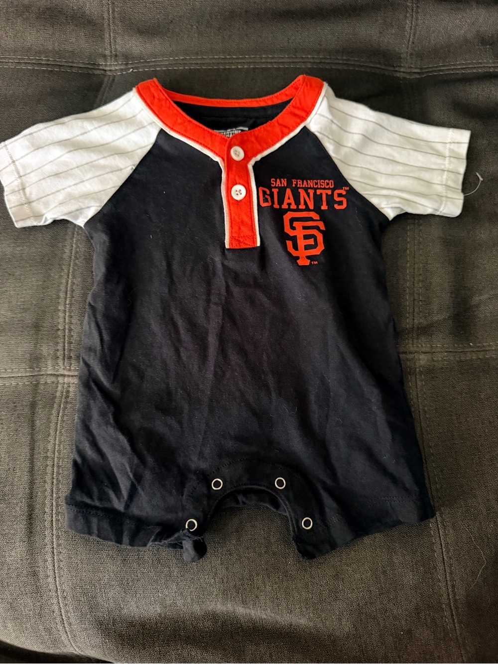 Genuine Merchandise San Francisco Giants Black, White & Orange Baby Romper